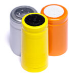 Heat Shrink Capsules, orange, yellow and silver