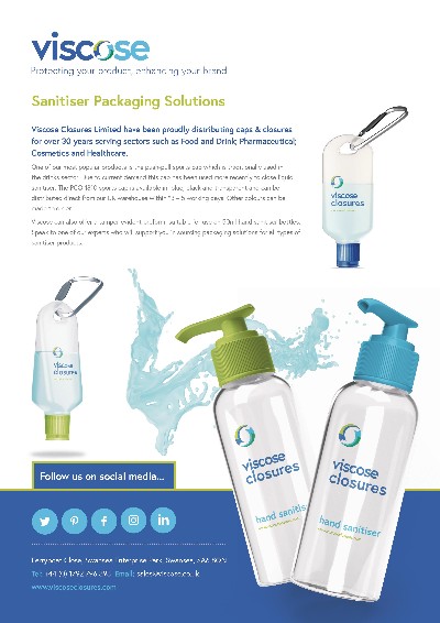 Sanitiser, promotional brochure cover image, July 2022