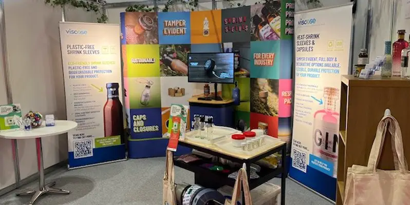 Viscose promotional stand in exhibition show