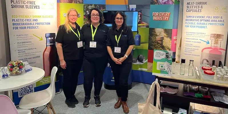 Viscose staff in front of stand in exhibition show
