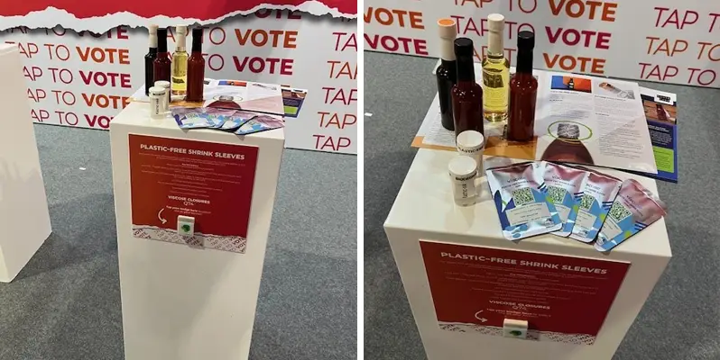 Viscose products at exhibition show