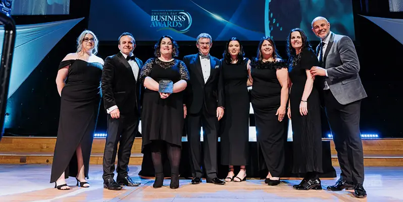 Viscose winning their Swansea Bay Business Award