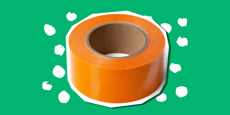 Orange reel of orange seelve adhesive tape