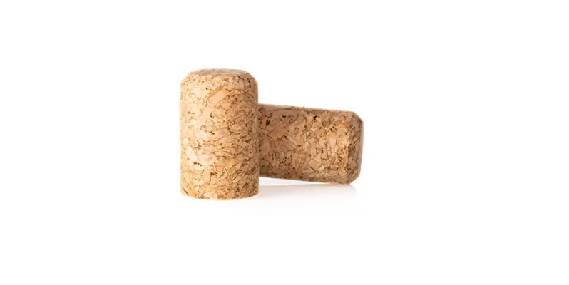 Corks on a white background