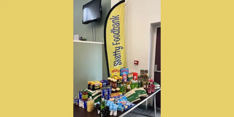 Viscose donation to Sketty foodbank